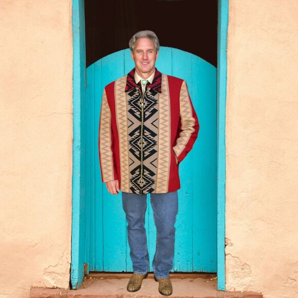Pendleton Wool Chief Joseph Blanket Jacket Men’s XL Southwestern Navajo Vintage - Picture 1 of 10